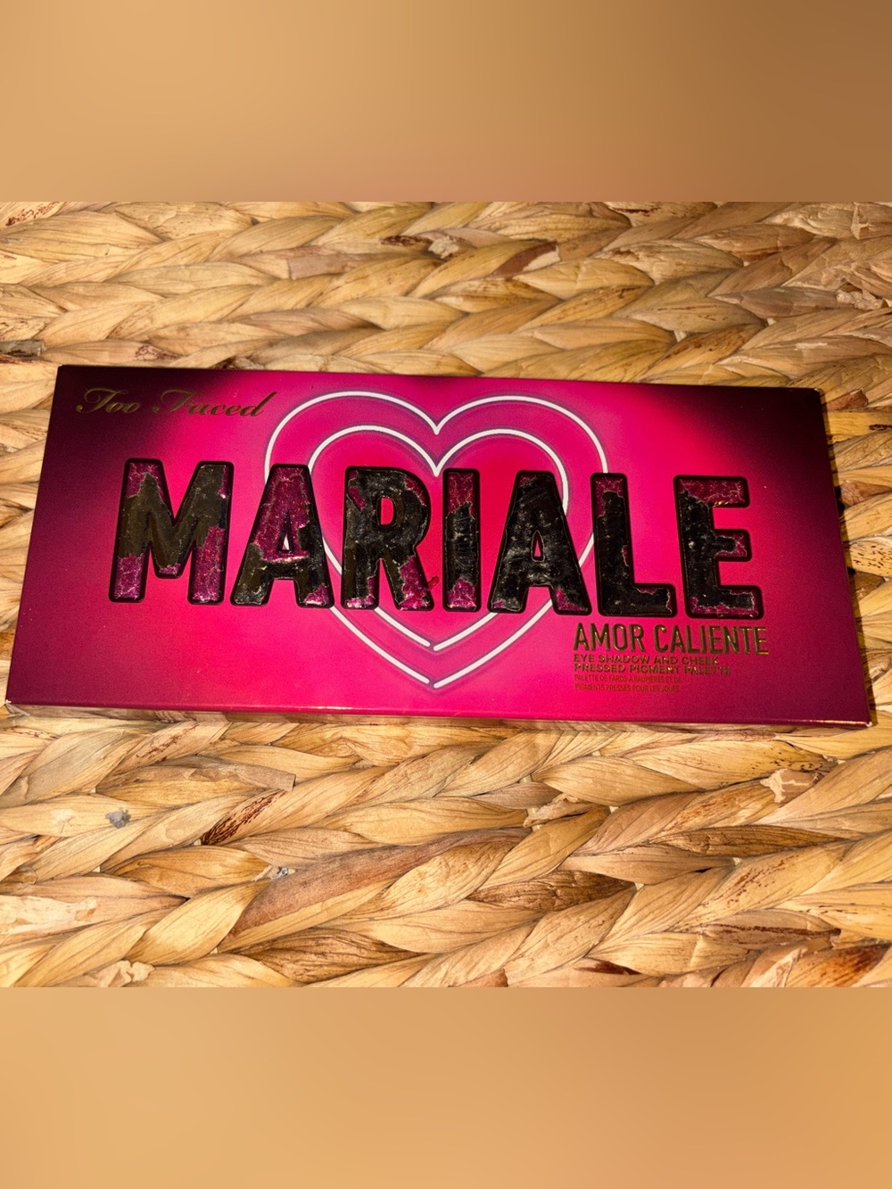 Too Faced Mariale Amor Caliente Eyeshadow Palette - pink, black, gold